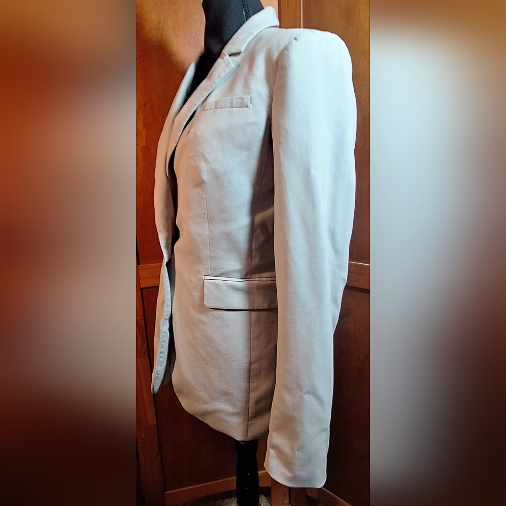 BANANA REPUBLIC Light Gray Stretch Blazer - Picture 3 of 9